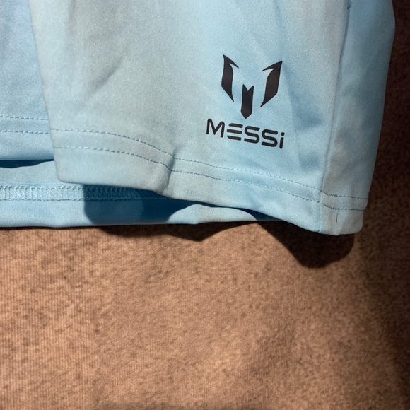 Messi Mens Blue Short Sleeve Breathable Polyester Athletic Jersey Top Size Large - Picture 3 of 7